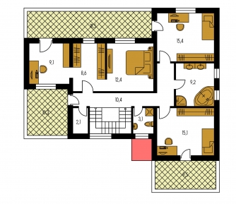 Floor plan of second floor - CUBER 5